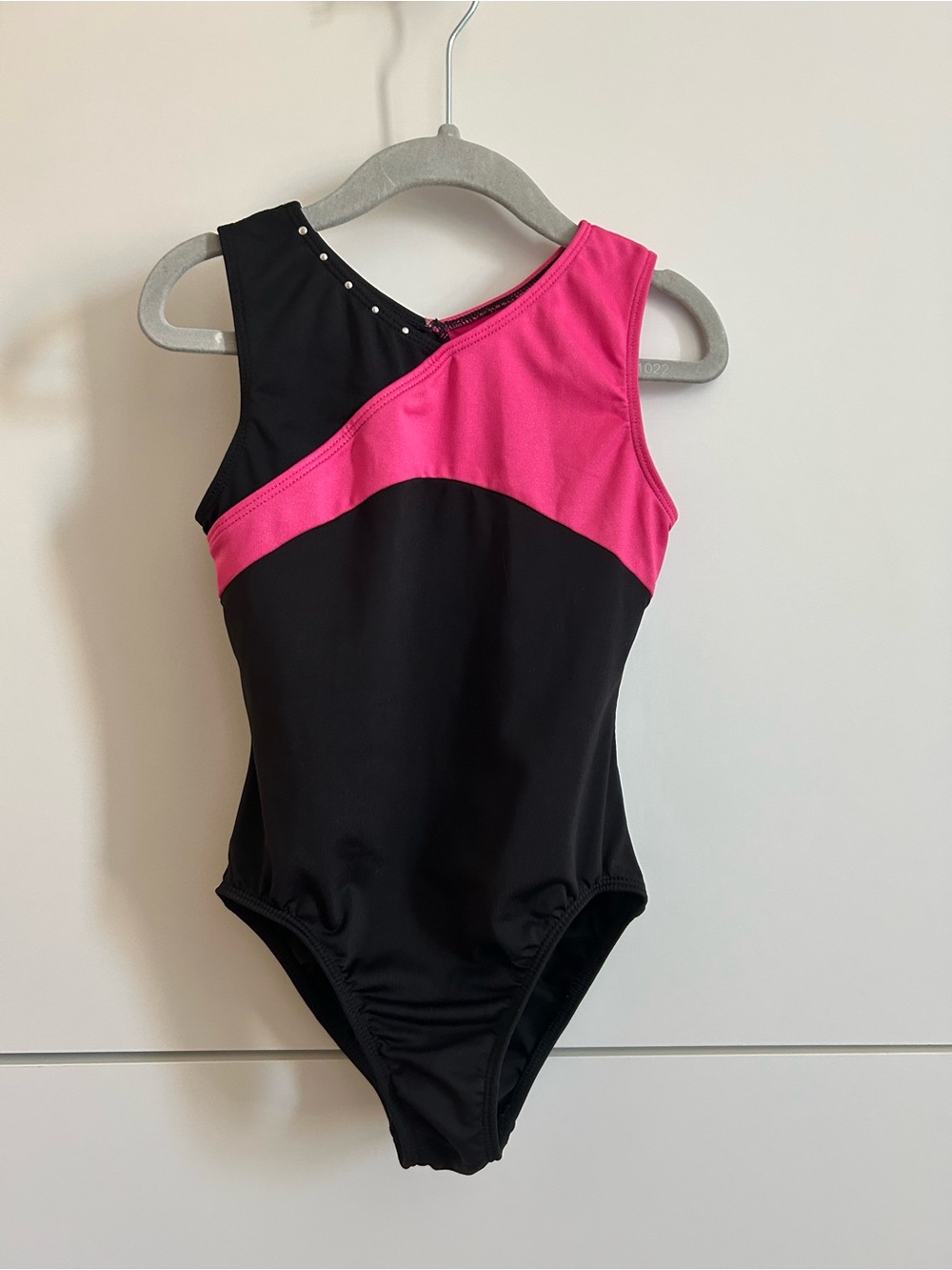 Freestyle Black and Pink Dance or Gymnastics Leotard - Size S (6/6X)